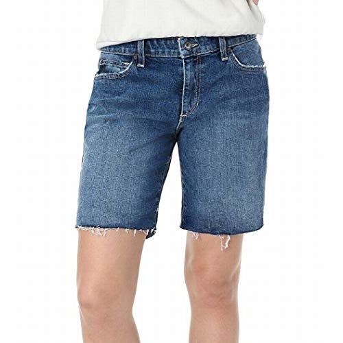 The 7 Raw-Hem Denim Bermuda Shorts Blue Annika 24